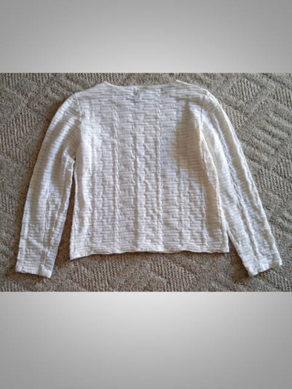 J Jill stretch white top shirt blouse women's size medium - Picture 3 of 5